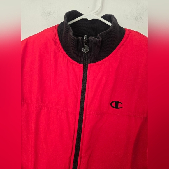 Champion Reversible Vest Mens Large Black And Red Zip Up With Pockets - Picture 6 of 11
